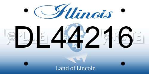 DL44216 Illinois License Plate
