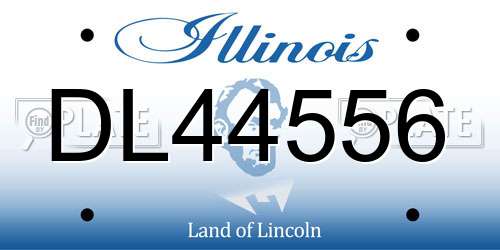 DL44556 Illinois License Plate