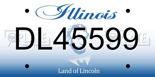 DL45599 Illinois License Plate