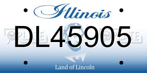 DL45905 Illinois License Plate