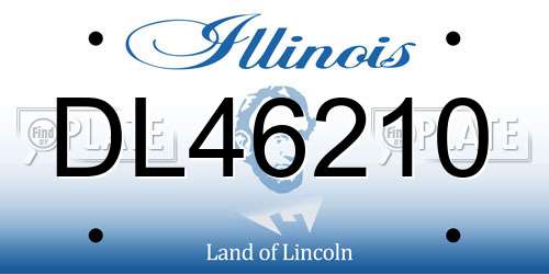DL46210 Illinois License Plate