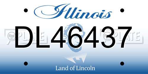 DL46437 Illinois License Plate