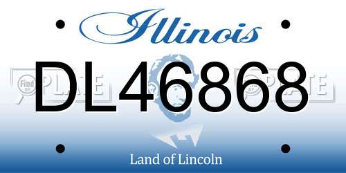 DL46868 Illinois License Plate