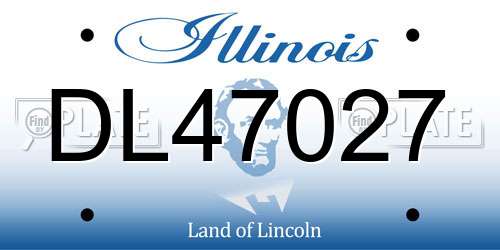 DL47027 Illinois License Plate
