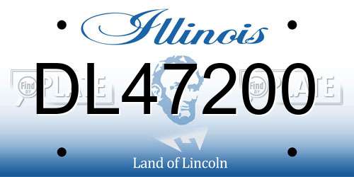 DL47200 Illinois License Plate