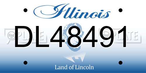 DL48491 Illinois License Plate
