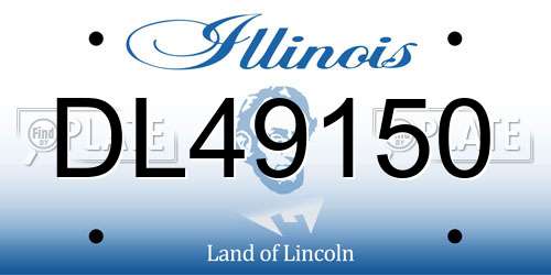 DL49150 Illinois License Plate
