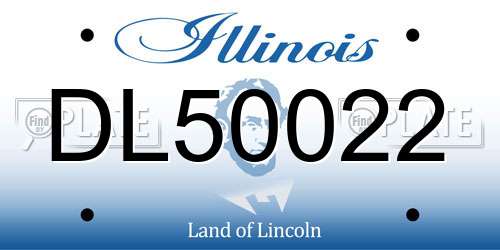 DL50022 Illinois License Plate