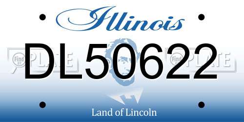 DL50622 Illinois License Plate