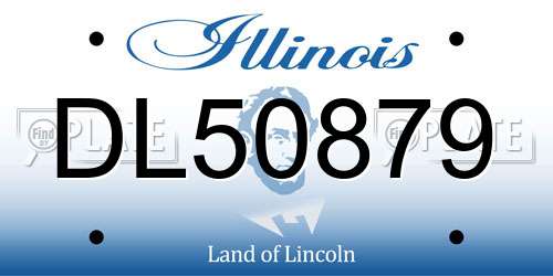 DL50879 Illinois License Plate