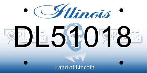 DL51018 Illinois License Plate