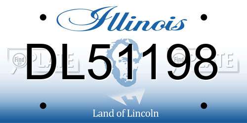 DL51198 Illinois License Plate