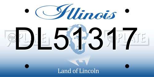 DL51317 Illinois License Plate