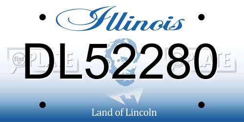 DL52280 Illinois License Plate