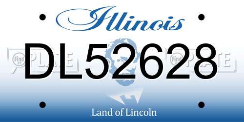 DL52628 Illinois License Plate