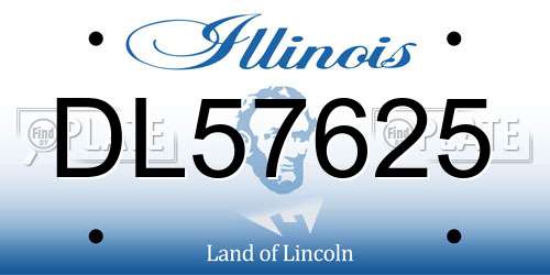 DL57625 Illinois License Plate