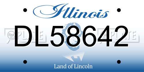 DL58642 Illinois License Plate