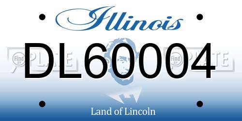 DL60004 Illinois License Plate