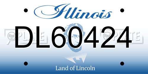 DL60424 Illinois License Plate