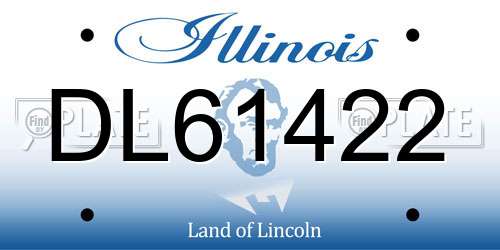 DL61422 Illinois License Plate