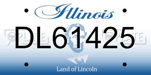 DL61425 Illinois License Plate
