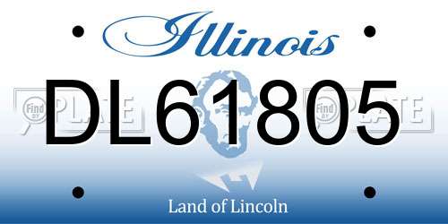 DL61805 Illinois License Plate