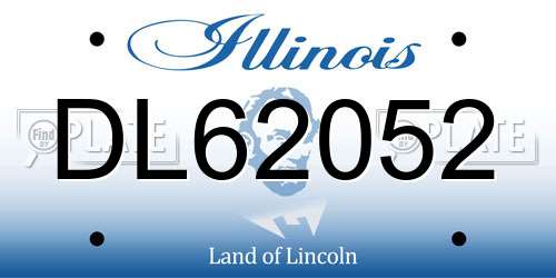 DL62052 Illinois License Plate