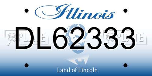 DL62333 Illinois License Plate