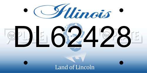 DL62428 Illinois License Plate