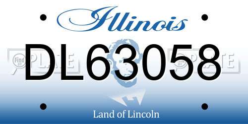 DL63058 Illinois License Plate