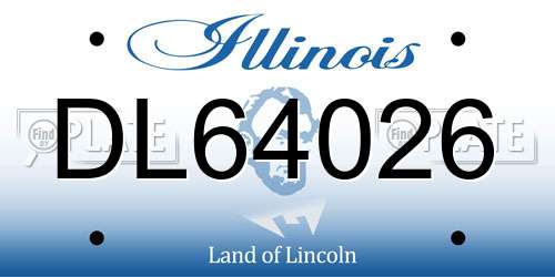 DL64026 Illinois License Plate