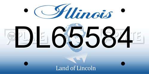DL65584 Illinois License Plate