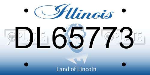 DL65773 Illinois License Plate