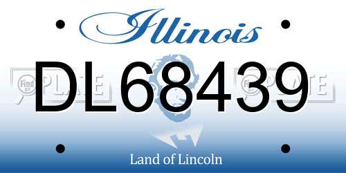 DL68439 Illinois License Plate