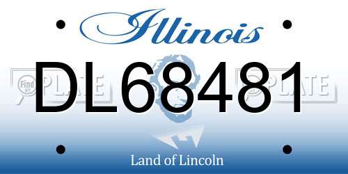 DL68481 Illinois License Plate