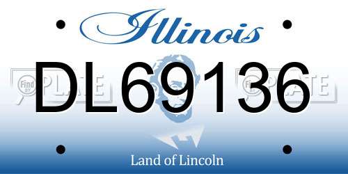 DL69136 Illinois License Plate