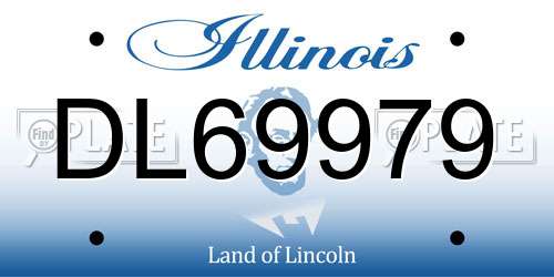 DL69979 Illinois License Plate