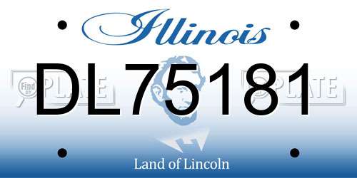 DL75181 Illinois License Plate