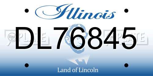 DL76845 Illinois License Plate