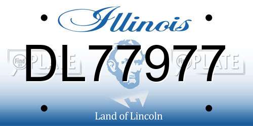 DL77977 Illinois License Plate