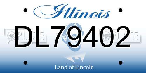 DL79402 Illinois License Plate