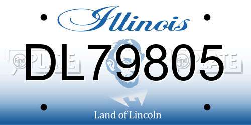 DL79805 Illinois License Plate