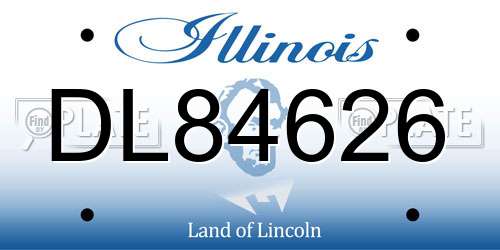 DL84626 Illinois License Plate