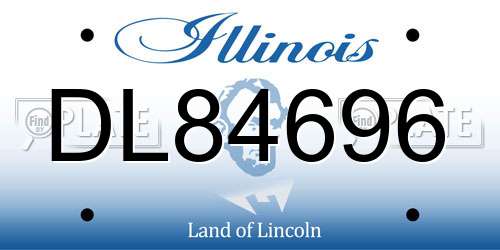 DL84696 Illinois License Plate