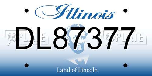 DL87377 Illinois License Plate