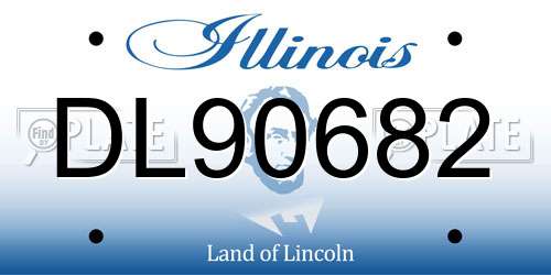 DL90682 Illinois License Plate