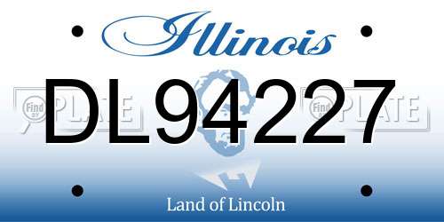 DL94227 Illinois License Plate