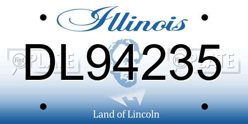 DL94235 Illinois License Plate