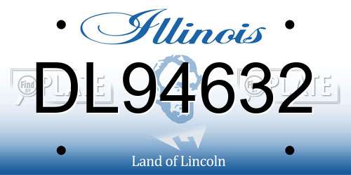 DL94632 Illinois License Plate