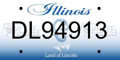 DL94913 Illinois License Plate